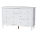 Baxton Studio Roni Modern White Wood 7-Drawer Dresser with Scalloped Edges