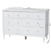 Baxton Studio Roni Modern White Wood 7-Drawer Dresser with Scalloped Edges - BSORoni-White-Dresser