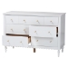 Baxton Studio Roni Modern White Wood 7-Drawer Dresser with Scalloped Edges - BSORoni-White-Dresser
