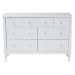 Baxton Studio Roni Modern White Wood 7-Drawer Dresser with Scalloped Edges - BSORoni-White-Dresser