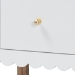 Baxton Studio Roni Modern White Wood 7-Drawer Dresser with Scalloped Edges - BSORoni-White-Dresser