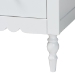 Baxton Studio Roni Modern White Wood 7-Drawer Dresser with Scalloped Edges - BSORoni-White-Dresser
