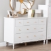 Baxton Studio Roni Modern White Wood 7-Drawer Dresser with Scalloped Edges - BSORoni-White-Dresser