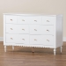 Baxton Studio Roni Modern White Wood 7-Drawer Dresser with Scalloped Edges - BSORoni-White-Dresser