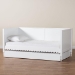 Baxton Studio Roni Modern White Scalloped Wood Twin Daybed with Trundle - BSORoni-White-Daybed with Trundle