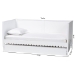 Baxton Studio Roni Modern White Scalloped Wood Twin Daybed with Trundle - BSORoni-White-Daybed with Trundle