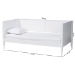 Baxton Studio Roni Modern White Wood Twin Daybed with Scalloped Edges - BSORoni-White-Daybed-Twin