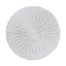 bali & pari Palm Bohemian White Scalloped Rattan Console Table - BSOPalm-White Rattan Round-Console Table