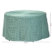 bali & pari Palm Bohemian Seafoam Green Scalloped Rattan Coffee Table - BSOPalm-Green Rattan-Coffee Table