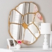 Baxton Studio Novia Antique Goldleaf Flower Accent Wall Mirror - BSORXW-10958-Wall Mirror