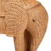 bali & pari Elissa Bohemian Light Honey Rattan Elephant End Table - BSOElephant-Light Honey Rattan-ET