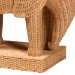 bali & pari Elissa Bohemian Light Honey Rattan Elephant End Table - BSOElephant-Light Honey Rattan-ET