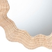 bali & pari Hasana Coastal Scalloped Natural Rattan Round Accent Wall Mirror - BSOWS115-Natural Rattan Frame-Mirror
