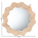 bali & pari Hasana Coastal Scalloped Natural Rattan Round Accent Wall Mirror - BSOWS115-Natural Rattan Frame-Mirror
