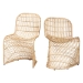 bali & pari Rosalba Bohemian Light Honey Rattan 2-Piece S-Curve Dining Chair Set