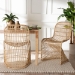 bali & pari Rosalba Bohemian Light Honey Rattan 2-Piece S-Curve Dining Chair Set - BSOS-Curve Decor-Light Honey Rattan-DC