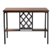 Baxton Studio Vintner Industrial Brown and Black Pub Table with Built-In Wine Cage - BSOCDC252-PT TABLE