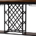 Baxton Studio Vintner Industrial Brown and Black Pub Table with Built-In Wine Cage - BSOCDC252-PT TABLE
