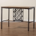 Baxton Studio Vintner Industrial Brown and Black Pub Table with Built-In Wine Cage - BSOCDC252-PT TABLE