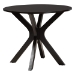 Baxton Studio Lore Modern Grey Fabric and Dark Brown Wood 5-Piece Dining Set - BSOLore-Grey/Dark Brown-5PC Dining Set