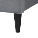Baxton Studio Payne Modern Glam Grey Velvet and Dark Brown Wood Queen Bed - BSOCFSP0835-C-Grey-Queen