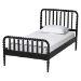 Baxton Studio Lucera Mid-Century Black Twin Size Bobbin Bed