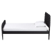 Baxton Studio Lucera Mid-Century Black Twin Size Bobbin Bed - BSOMG0110-4-Black-Twin