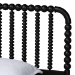 Baxton Studio Lucera Mid-Century Black Twin Size Bobbin Bed - BSOMG0110-4-Black-Twin