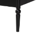 Baxton Studio Lucera Mid-Century Black Twin Size Bobbin Bed - BSOMG0110-4-Black-Twin