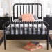 Baxton Studio Lucera Mid-Century Black Twin Size Bobbin Bed - BSOMG0110-4-Black-Twin