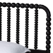 Baxton Studio Lucera Mid-Century Black Full Size 3-Piece Bobbin Bedroom Set - BSOMG0110-4-Black-Full 3PC Bedroom Set