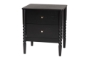 Baxton Studio Lucera Mid-Century Black Full Size 4-Piece Bobbin Bedroom Set - BSOMG0110-4-Black-Full 4PC Bedroom Set