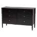 Baxton Studio Lucera Mid-Century Black Full Size 4-Piece Bobbin Bedroom Set - BSOMG0110-4-Black-Full 4PC Bedroom Set