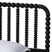 Baxton Studio Lucera Mid-Century Black Full Size 4-Piece Bobbin Bedroom Set - BSOMG0110-4-Black-Full 4PC Bedroom Set