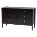 Baxton Studio Lucera Mid-Century Black Full Size 5-Piece Bobbin Bedroom Set - BSOMG0110-4-Black-Full 5PC Bedroom Set