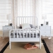 Baxton Studio Lucera Mid-Century White Twin Size 3-Piece Bobbin Bedroom Set - BSOMG0110-4-White-Twin 3PC Bedroom Set