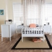 Baxton Studio Lucera Mid-Century White Twin Size 4-Piece Bobbin Bedroom Set - BSOMG0110-4-White-Twin 4PC Bedroom Set