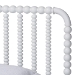 Baxton Studio Lucera Mid-Century White Twin Size 5-Piece Bobbin Bedroom Set - BSOMG0110-4-White-Twin 5PC Bedroom Set