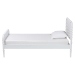Baxton Studio Lucera Mid-Century White Twin Size Bobbin Bed - BSOMG0110-4-White-Twin