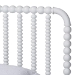 Baxton Studio Lucera Mid-Century White Twin Size Bobbin Bed - BSOMG0110-4-White-Twin