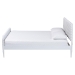 Baxton Studio Lucera Mid-Century White Queen Size Bobbin Bed - BSOMG0110-4-White-Queen