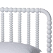 Baxton Studio Lucera Mid-Century White Queen Size Bobbin Bed - BSOMG0110-4-White-Queen