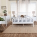 Baxton Studio Lucera Mid-Century White Queen Size 4-Piece Bobbin Bedroom Set - BSOMG0110-4-White-Queen 4PC Bedroom Set