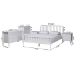 Baxton Studio Lucera Mid-Century White Full Size 5-Piece Bobbin Bedroom Set - BSOMG0110-4-White-Full 5PC Bedroom Set