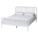 Baxton Studio Lucera Mid-Century White Full Size 5-Piece Bobbin Bedroom Set - BSOMG0110-4-White-Full 5PC Bedroom Set