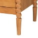 Baxton Studio Lucera Mid-Century Oak Brown Queen Size 3-Piece Bobbin Bedroom Set - BSOMG0110-4-NT Oak-Queen 3PC Bedroom Set