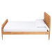 Baxton Studio Lucera Mid-Century Oak Brown Queen Size Bobbin Bed - BSOMG0110-4-NT Oak-Queen