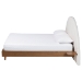 Baxton Studio Bernice Japandi Cream Boucle and Walnut Brown Wood Queen Bed - BSOBBT61266-Cream/Walnut-Queen
