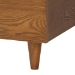 Baxton Studio Bernice Japandi Cream Boucle and Walnut Brown Wood Queen Bed - BSOBBT61266-Cream/Walnut-Queen