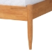 Baxton Studio Dawson Japandi Cream Teddy Fabric and Oak Brown Wood Queen Bed - BSOMG0238-1-NT Oak/Cream 3001-Queen